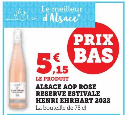 Alsace AOP rosé Reserve Estivale Henri Ehrhart 2022