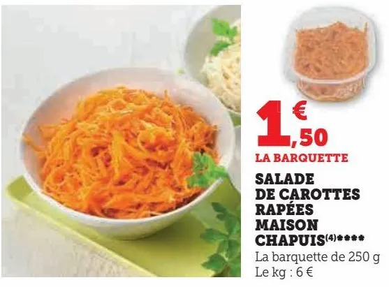 salade de carottes rapées maison chapuis