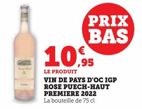 Vin de pays d'Oc IGP rosé Puech-haut Premier 2022