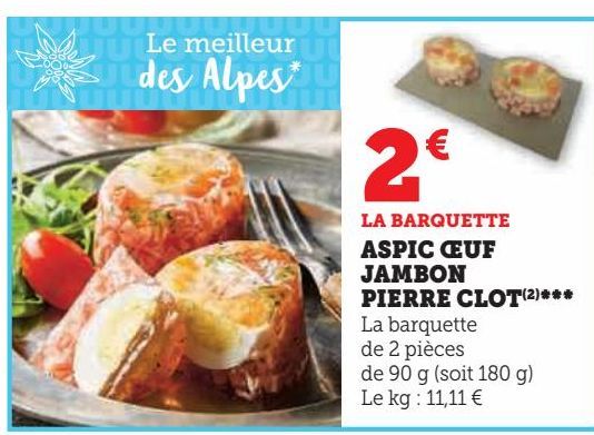 Aspic oeuf jambon Pierre Clot