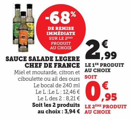 Sauce salade legere Chef de France