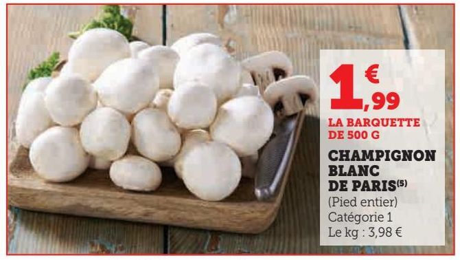 Champignon blanc de Paris