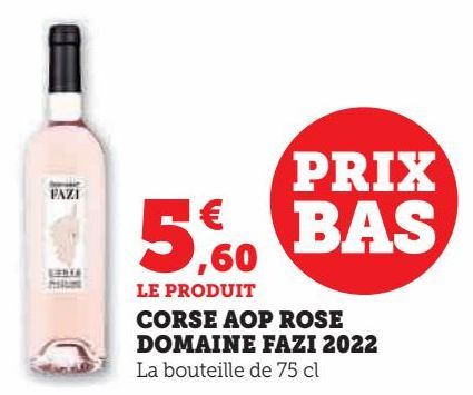 Corse AOP rosé Domaine Fazi 2022