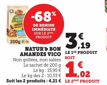 Natur'& Bon amandes Vico