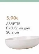 5,90€ assiette creuse en grès 20,2 cm  