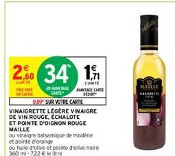 vinaigre de vin rouge Maille