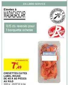 crevettes cuites label 5