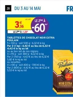 chocolat noir poulain