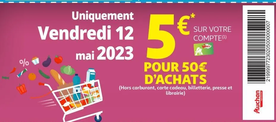 uniquement vendredi 12 mai 2023