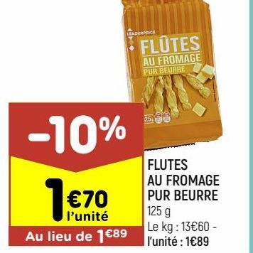 FLUTES AU FROMAGE PUR BEURRE