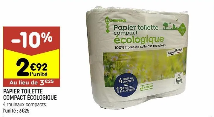 papier toilette compact écologique