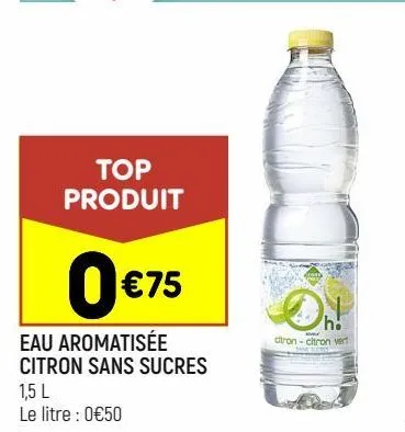 eau aromatisée citron sans sucres