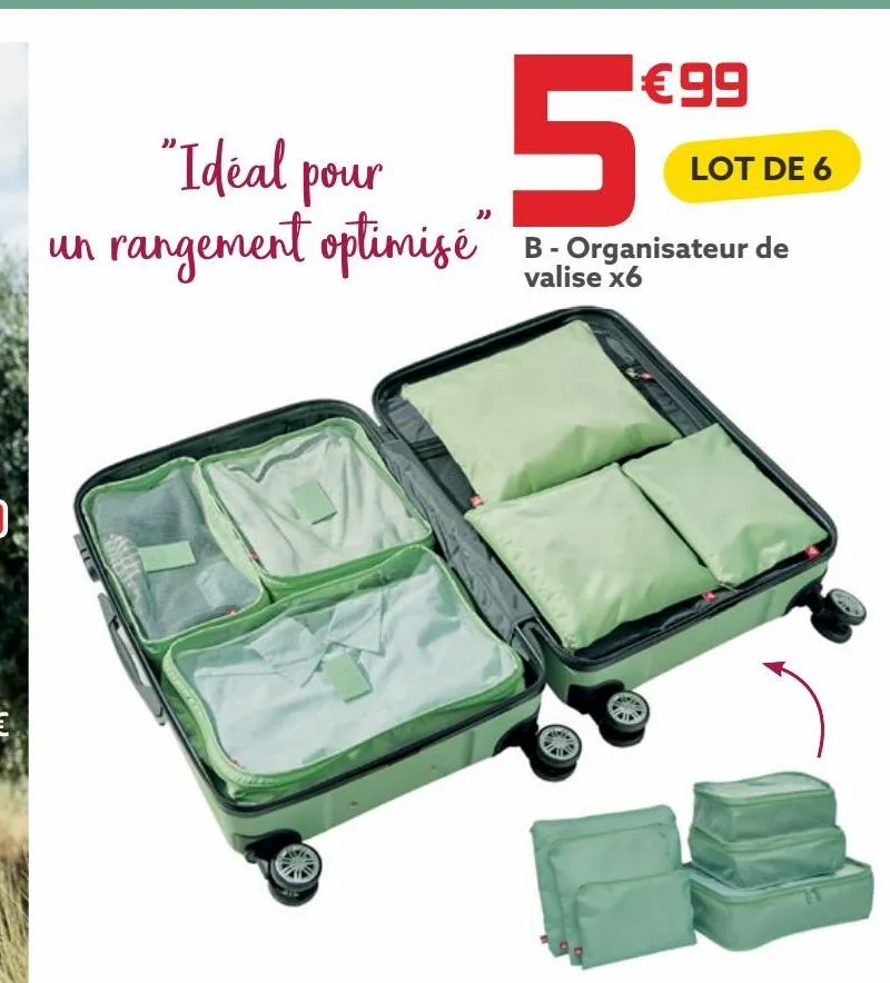 Promo organisateur de valise X6 Gifi : 5,99€