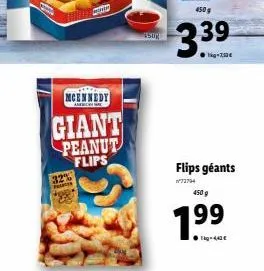www.  taroz  32%  prancen  giant  peanut flips  p  mcennedy  americk  $50%  450 g  3  39  33  flips géants  72794  450 g  1⁹9⁹  t-442€ 