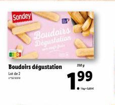 Sondey  Boudoirs dégustation Lot de 2 SEXCOM  Boudoirs Dégustation  350 g  199 