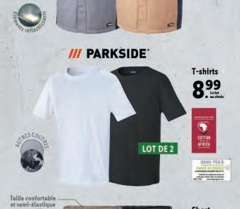 Ques  III PARKSIDE  LOT DE 2  T-shirts  8.99  corrum  DEND-TEAD 