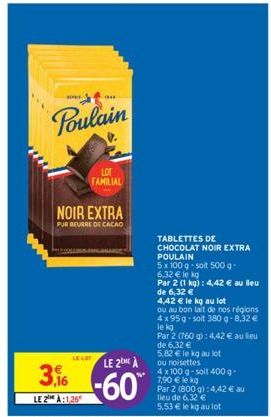 chocolat noir Poulain