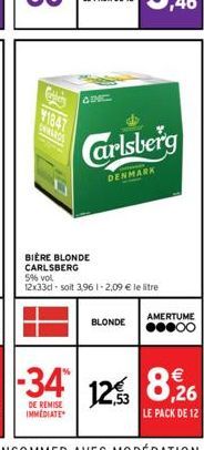 bière blonde Carlsberg