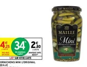 425 34 20  l'unite  prime encaisse  avantage carte déduit  maille  mini  onena petes c  maille 