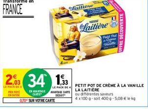 crème à la vanille La Laitière