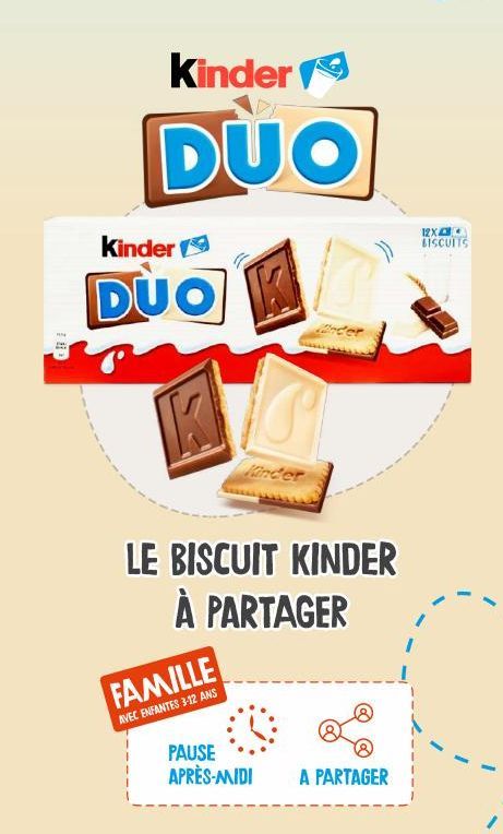 biscuits au chocolat Kinder