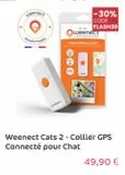 Weenect Cats 2 - Collier GPS Connecté pour Chat offre à 49,9€ sur Animalis