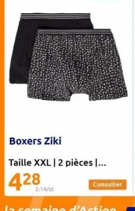 m  boxers ziki  taille xxl | 2 pièces |...  