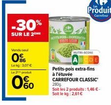 petits pois Carrefour