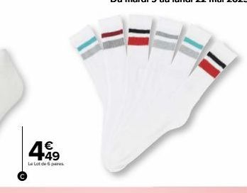 4.49  €  Le Lot de 6 paires 