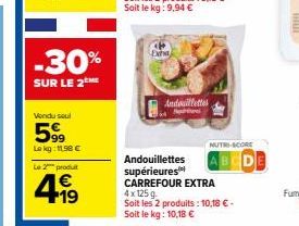 andouillettes Carrefour