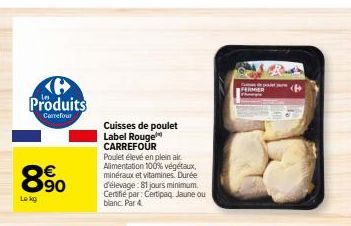 cuisses de poulet Carrefour