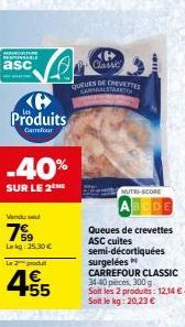 queues de crevettes Carrefour