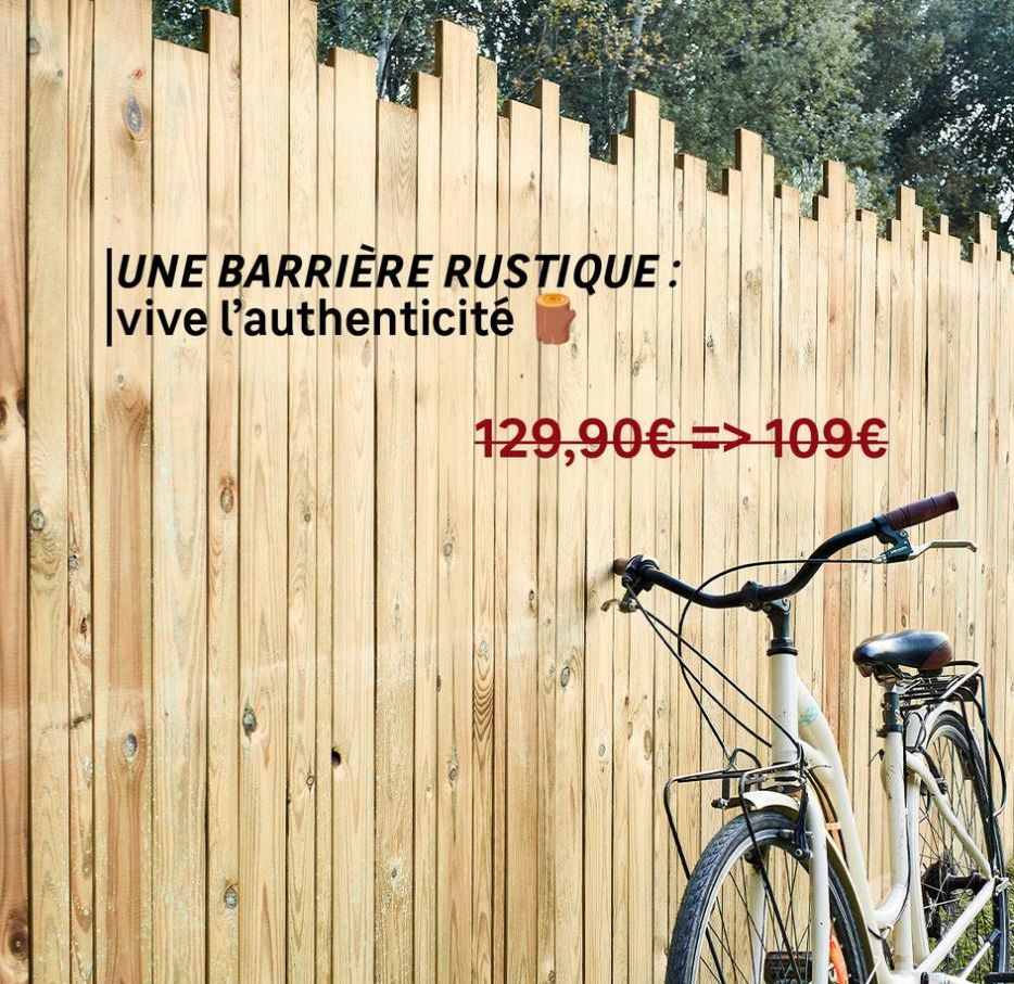 UNE BARRIÈRE RUSTIQUE : vive l'authenticité  129,90€ => 109€  64  TAY  