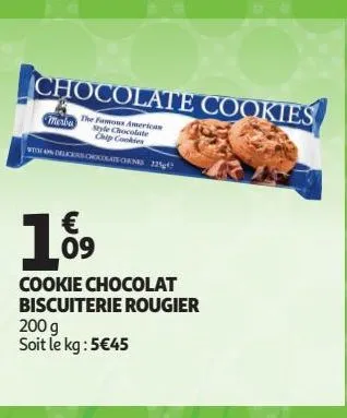cookie chocolat biscuiterie rougier