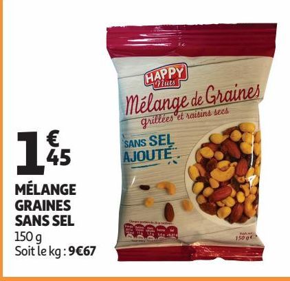 MÉLANGE GRAINES SANS SEL