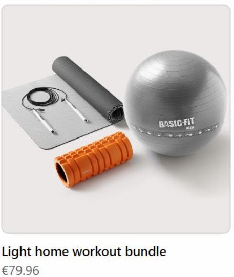 BASIC-FIT  Light home workout bundle €79.96 