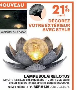 lampe solaire lotus