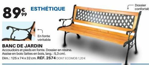 banc de jardin 