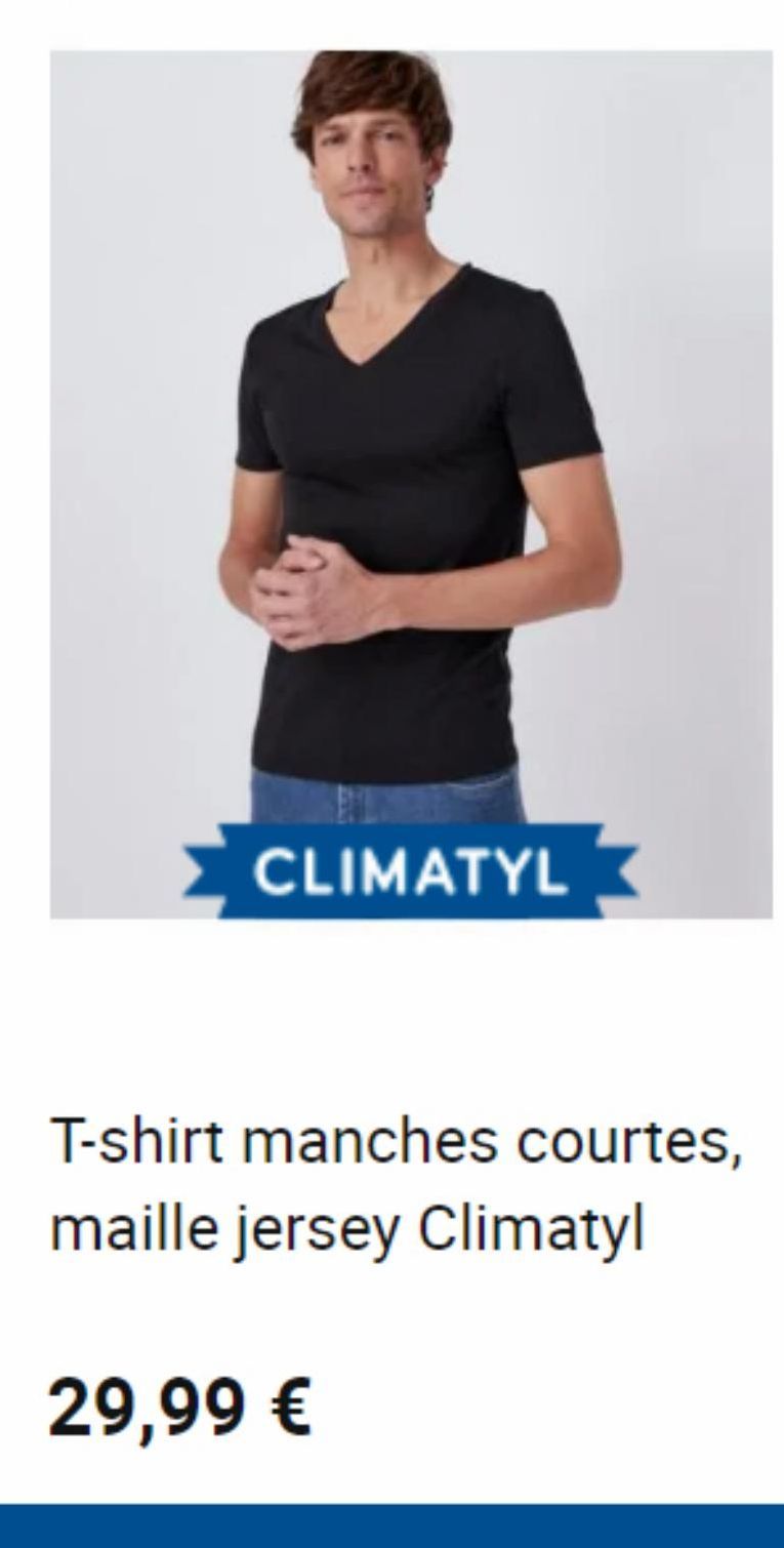 T-shirt manches courtes maille jersey climatyl