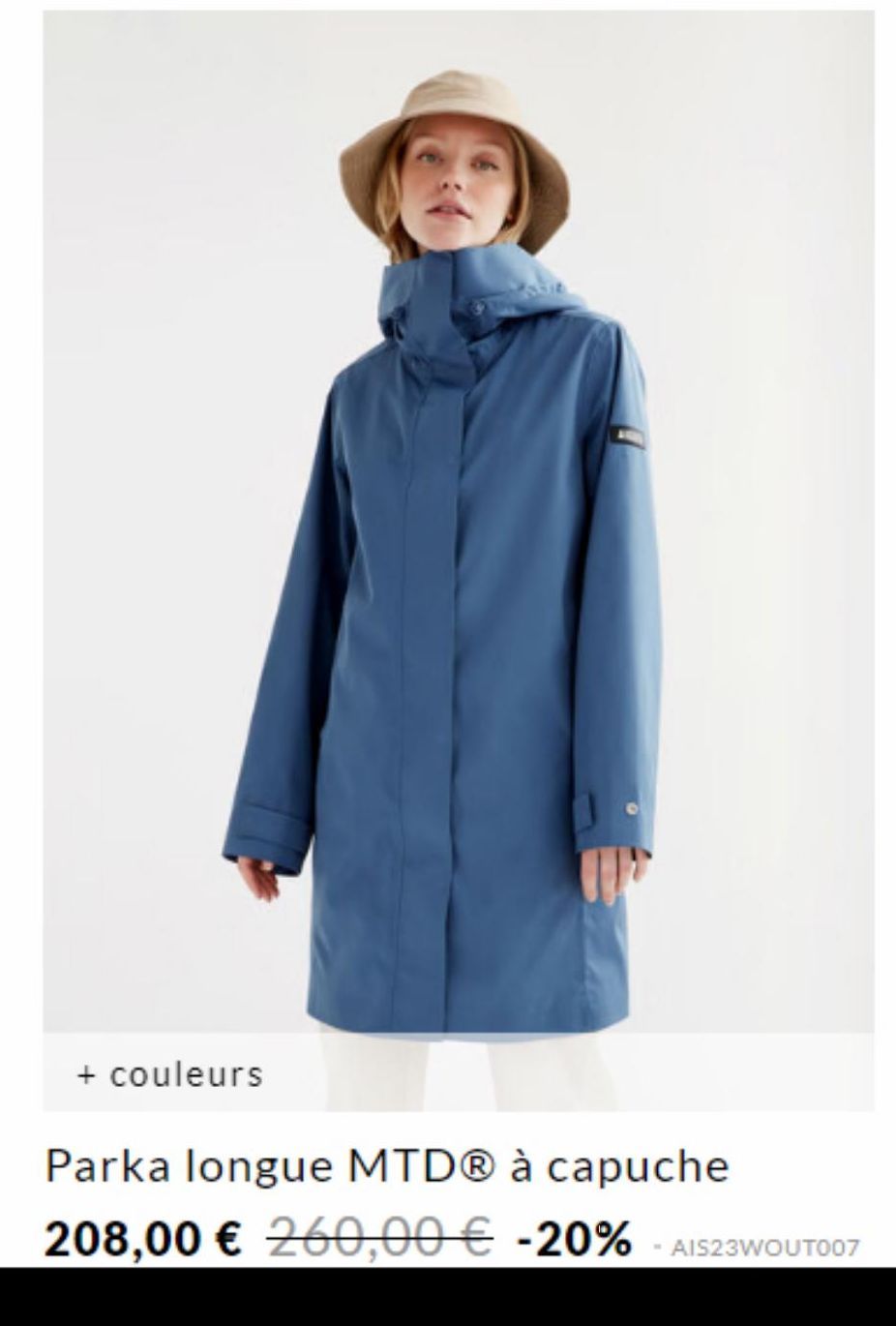 parka longue MTD à capuche