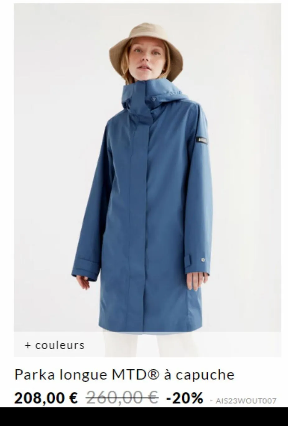 parka longue mtd à capuche