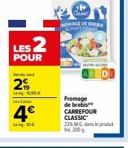 fromage de brebis Carrefour