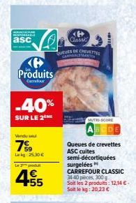 queues de crevettes Carrefour