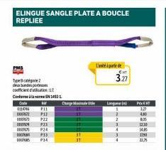 ELINGUE SANGLE PLATE A BOUCLE REPLIEE  PMS  Type catégorie 2 deadpo  coefficient 12  Condom1492  Code Bir 011446 PII  000772 P12 DOES  712  000754  0007675 P24 000064 33 DOS P14  גני  Change Me  31  L