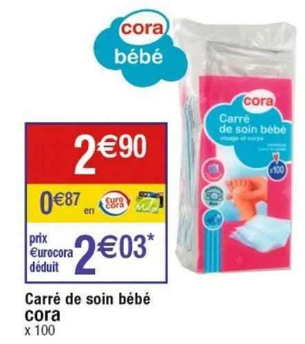 lingettes bébés cora