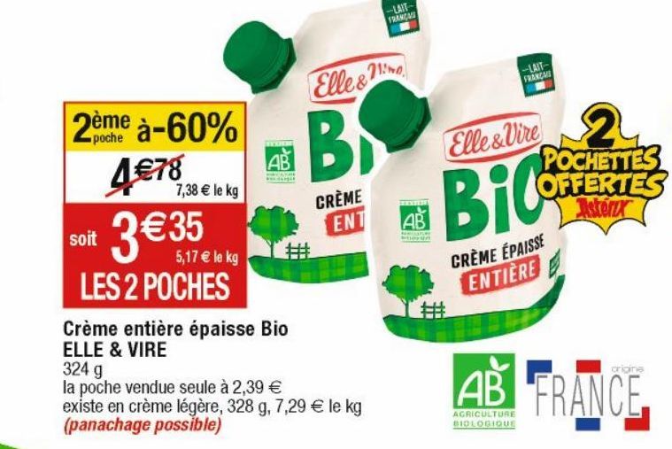 produits laitiers Elle & Vire