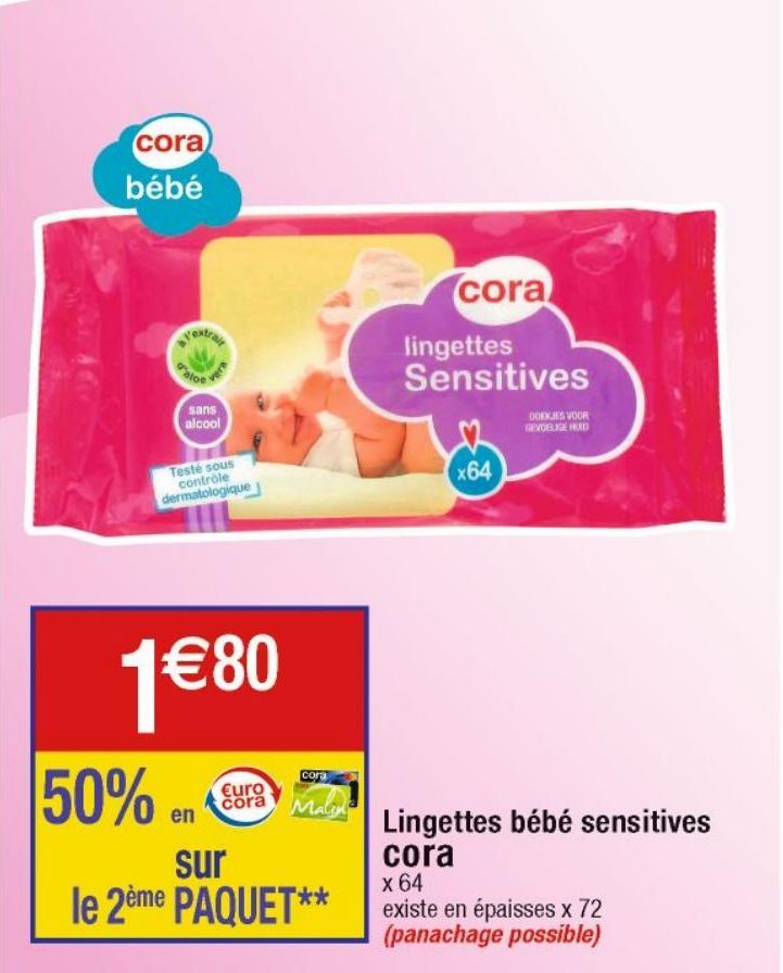 lingettes bébés Cora