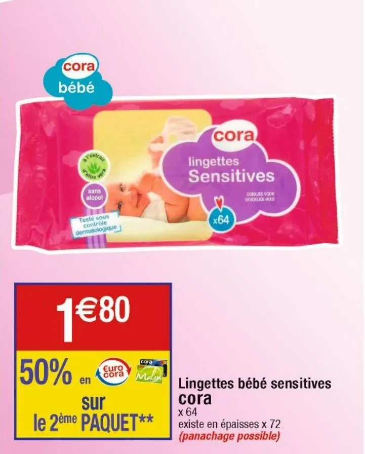 lingettes bébés cora