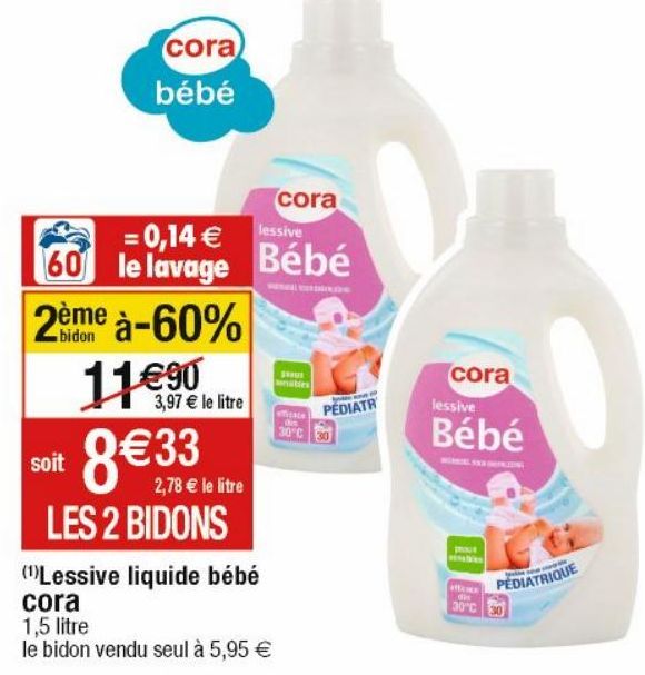 lessive liquide Cora