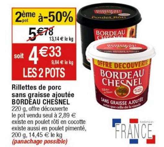 rillette de porc Bordeau Chesnel